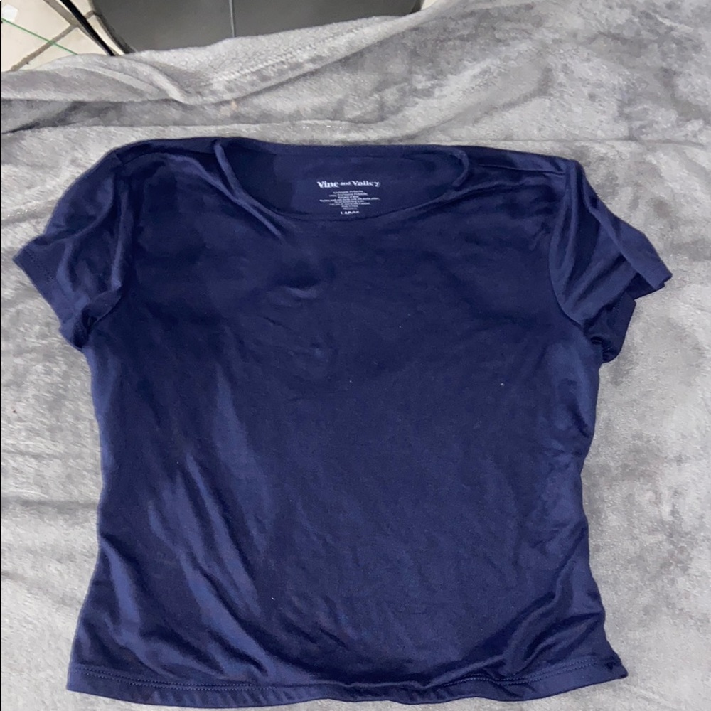 Vince Camuto Deep Blue Short Sleeve Top